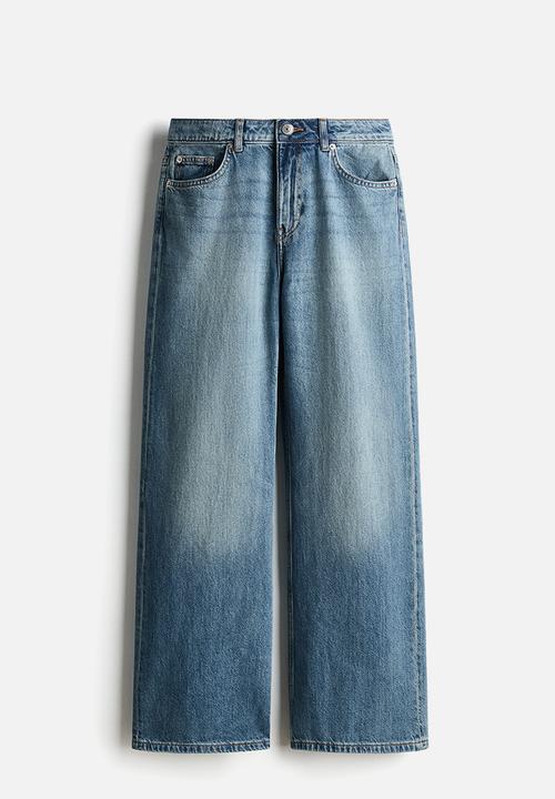 H&M - Baggy regular waist jeans - washed denim blue