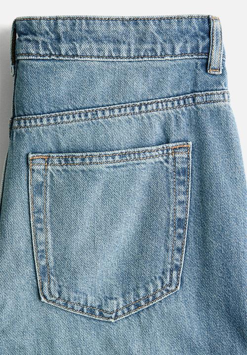 H&M - Baggy regular waist jeans - washed denim blue