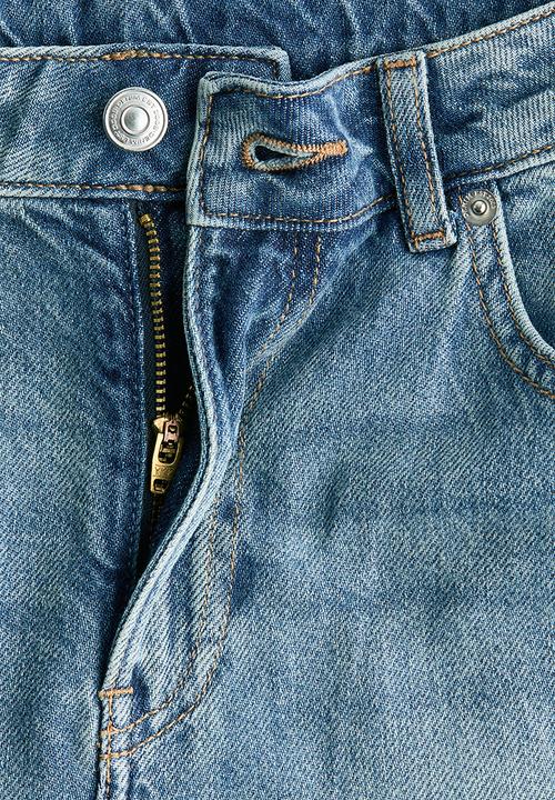 H&M - Baggy regular waist jeans - washed denim blue