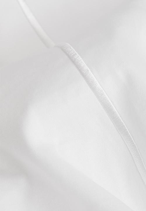 H&M - Cotton sateen double/king duvet cover set - white