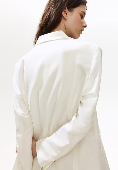 H&M - Linen-blend blazer - white