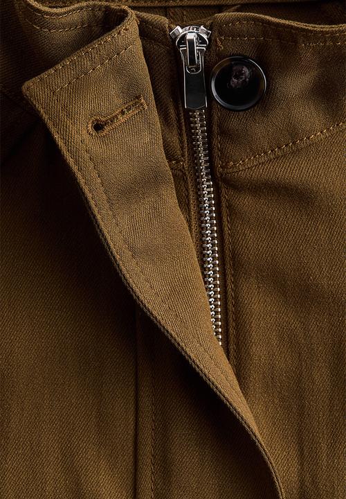 H&M - Oversized linen-blend jacket - dark beige