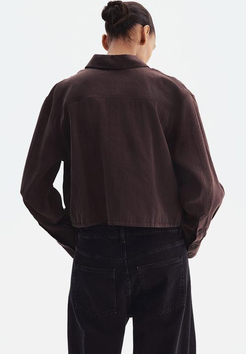 H&M - Drawstring shirt - dark brown