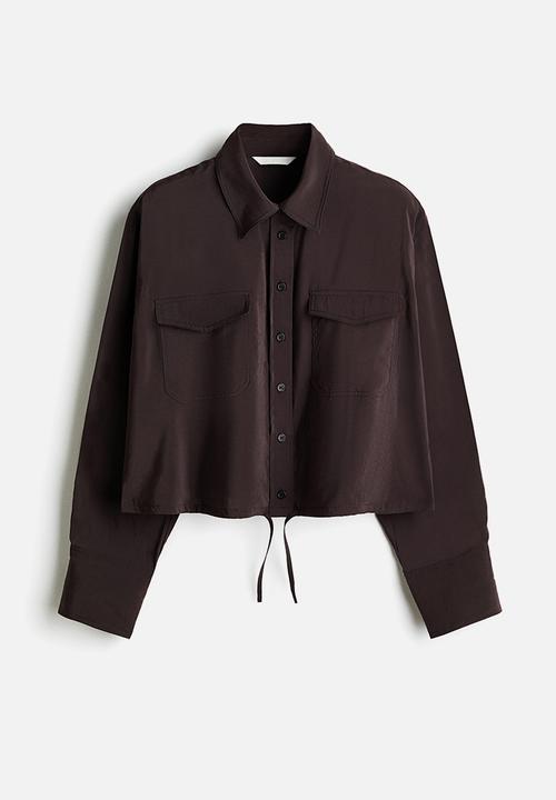 H&M - Drawstring shirt - dark brown