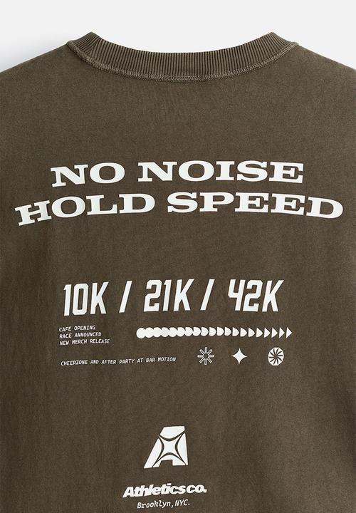 H&M - Printed loose fit t-shirt - brown/athletics co