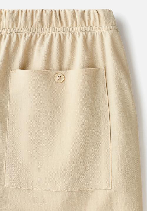 H&M - Regular fit cotton-blend trousers - beige