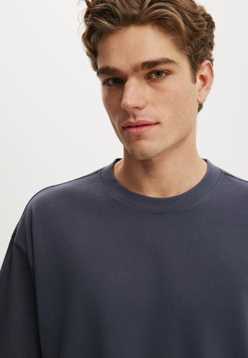 Cotton On - Box Fit T-shirt - Denim Blue