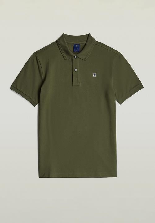 G-STAR - Dunda slim polo s\s - dk moss