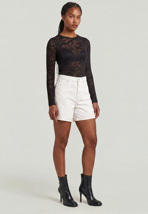 G-STAR - Jett high short clean edge wmn - ecru