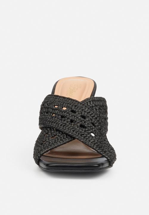 Miss Black - Kelsey 3 macrame heel - black