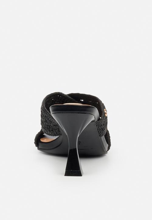 Miss Black - Kelsey 3 macrame heel - black