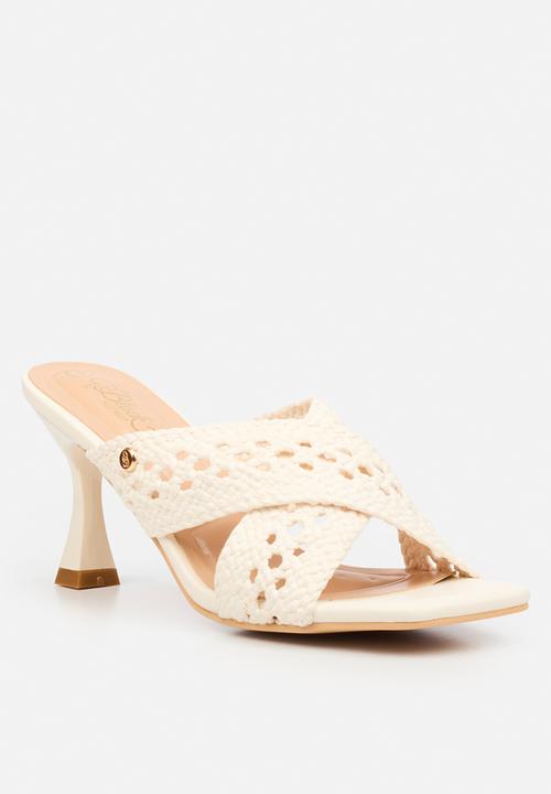 Miss Black - Kelsey 3 macrame heel - ivory