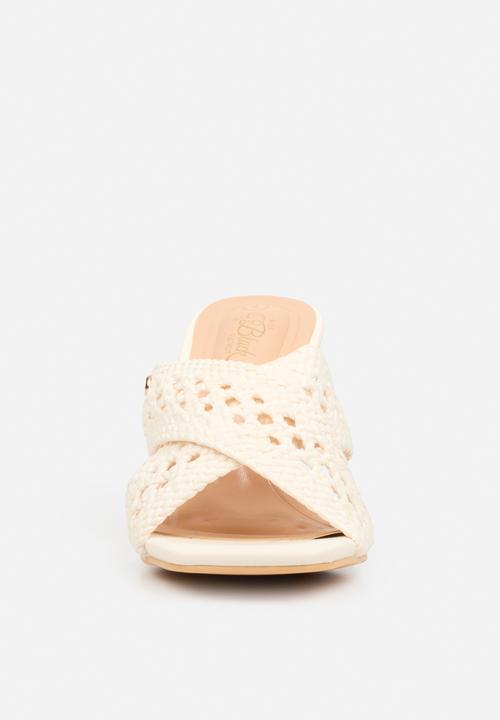 Miss Black - Kelsey 3 macrame heel - ivory