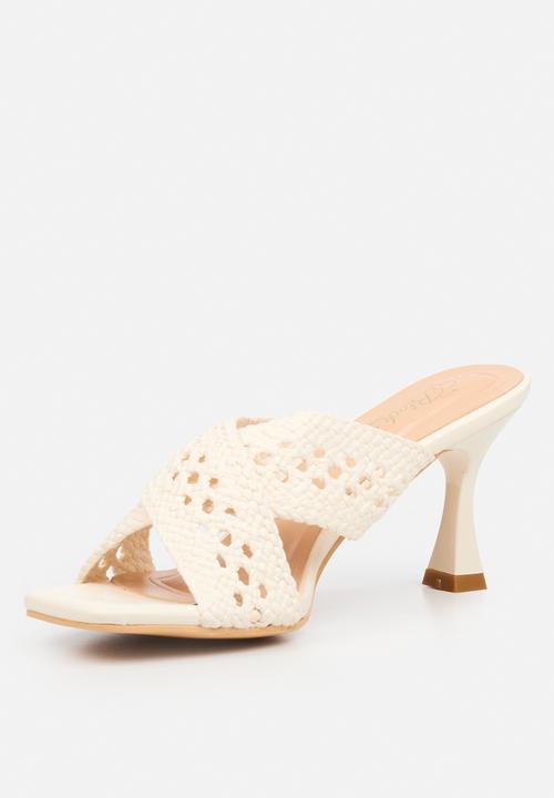 Miss Black - Kelsey 3 macrame heel - ivory