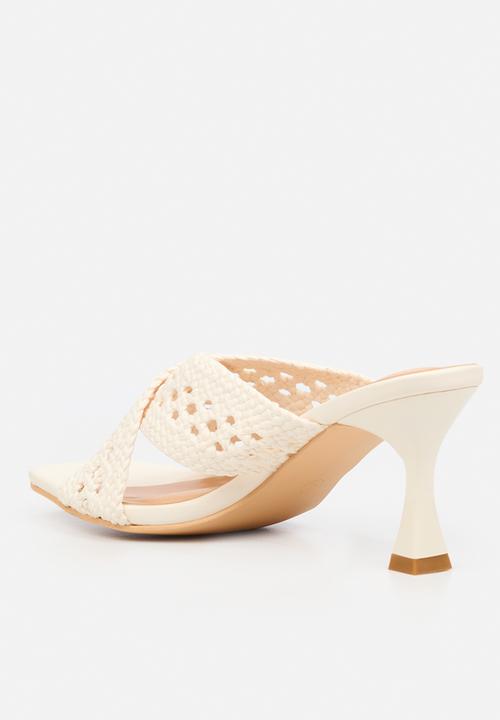Miss Black - Kelsey 3 macrame heel - ivory
