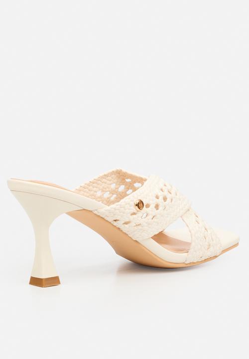 Miss Black - Kelsey 3 macrame heel - ivory