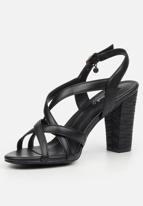 Miss Black - Millicent 2 strappy block heel - black