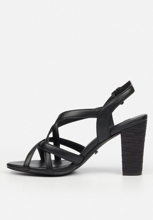 Miss Black - Millicent 2 strappy block heel - black
