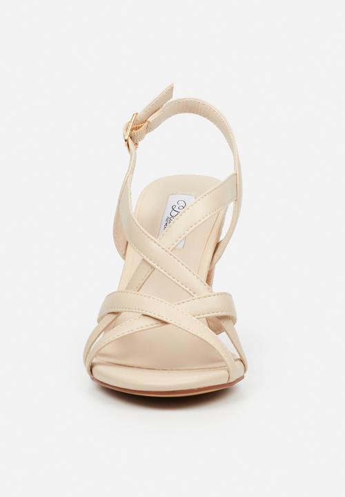 Miss Black - Millicent 2 strappy block heel - natural