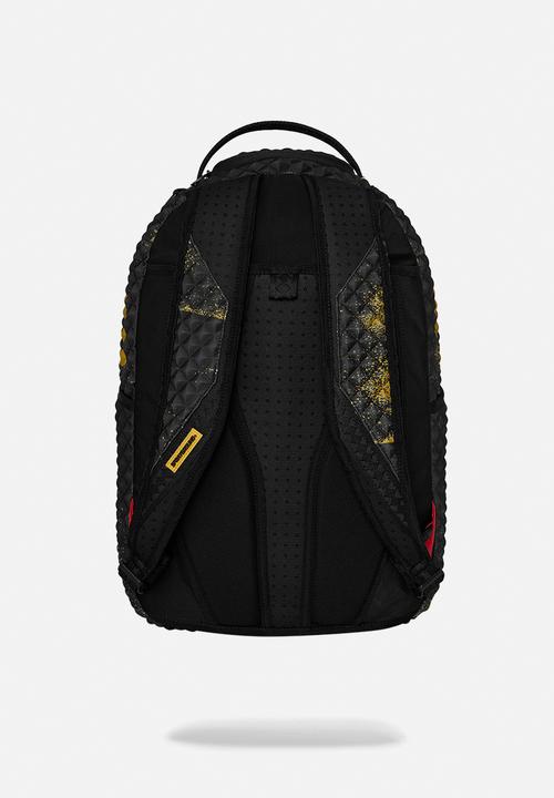 Sprayground - Pyramid Stencil Shark Backpack - Black/Yellow