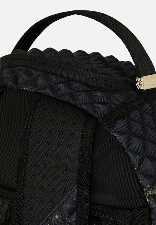 Sprayground - Pyramid Stencil Shark Backpack - Black/Yellow