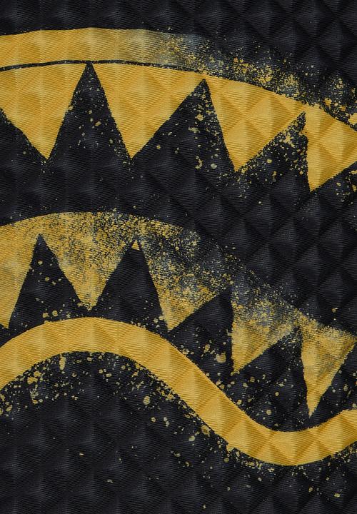 Sprayground - Pyramid Stencil Shark Backpack - Black/Yellow