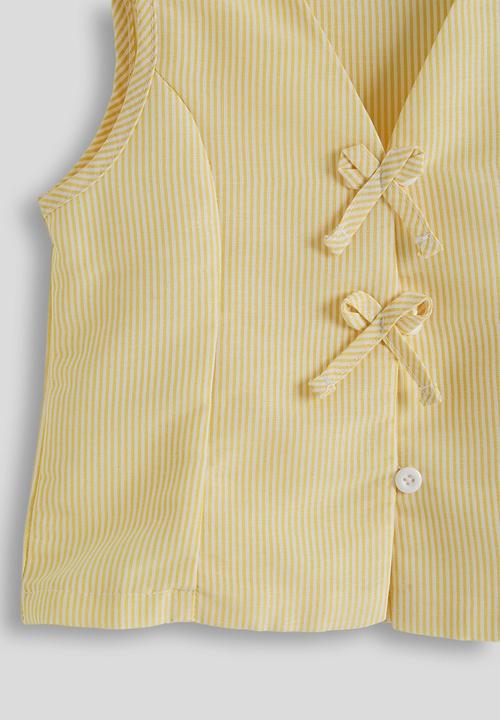 Pop Candy - V-neck blouse & skirt - yellow