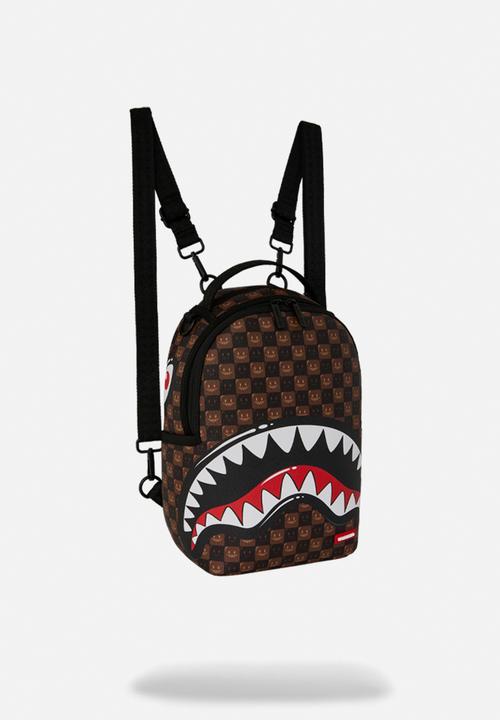 Sprayground - Sharks In Paris Bubble Brown Check Mini Back - Brown