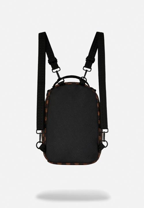 Sprayground - Sharks In Paris Bubble Brown Check Mini Back - Brown