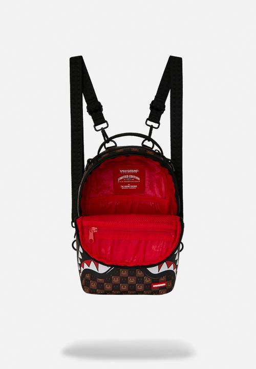 Sprayground - Sharks In Paris Bubble Brown Check Mini Back - Brown