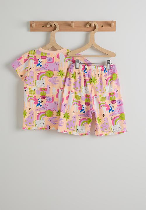 Pop Candy - Unicorns aop set - pale yellow