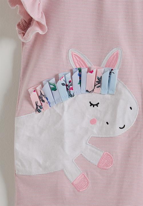 Pop Candy - Unicorn graphic tee & shorts - dusty pink