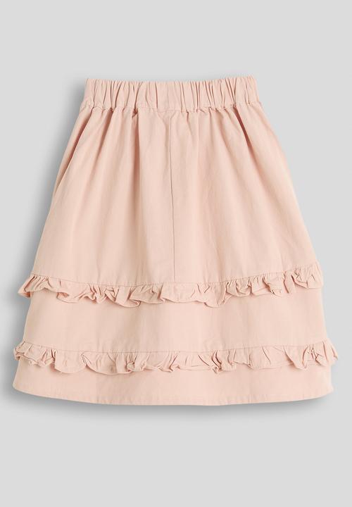 Pop Candy - Tiered ruffle midi skirt - pink