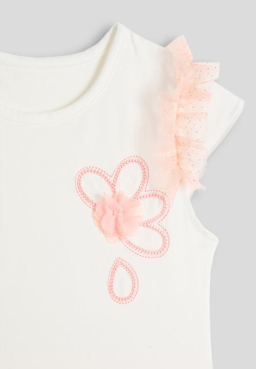 Pop Candy - Tulle skirt party dress - white/peach