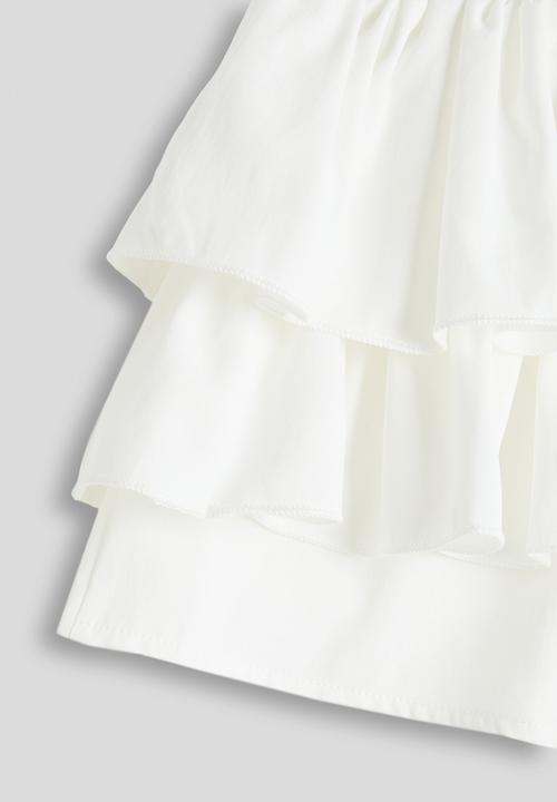 Pop Candy - Tiered mini skirt - white