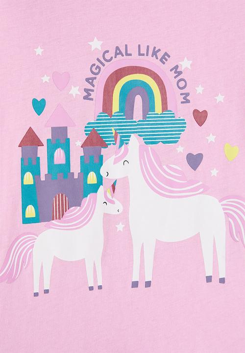 Pop Candy - Unicorn graphic T-shirt dress - pastel purple