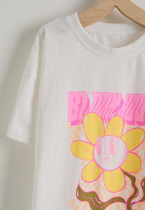 Pop Candy - Tee & shorts - white & yellow