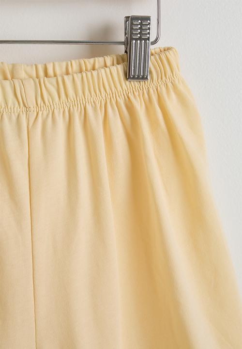 Pop Candy - Tee & shorts - white & yellow