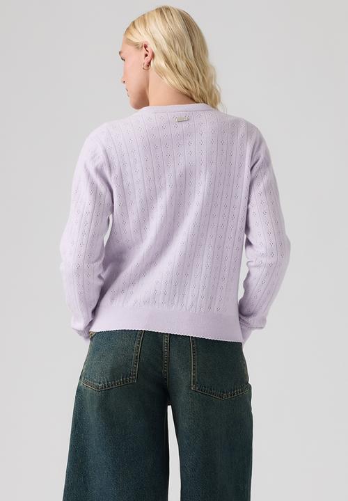 Levi’s® - Super Soft Crewneck Cardi Pointelle - Lavender Blue