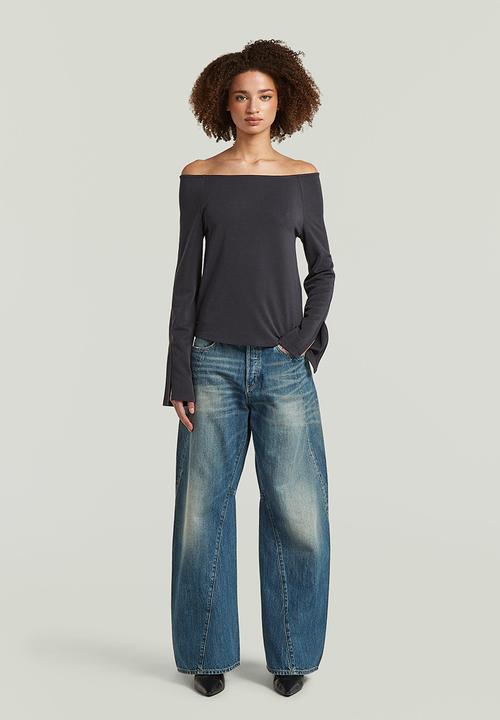 G-STAR - Flowy open neck t l\s wmn - dk legion blue