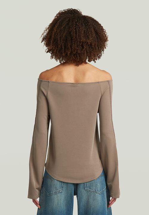 G-STAR - Flowy open neck t l\s wmn - fossil