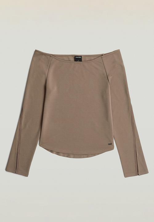 G-STAR - Flowy open neck t l\s wmn - fossil
