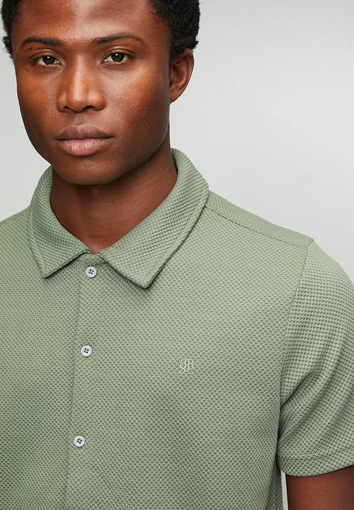 Brave Soul - SHORT SLEEVE  CADBY - WASHED SAGE