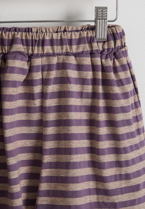 Pop Candy - Tee & shorts - lilac stripes