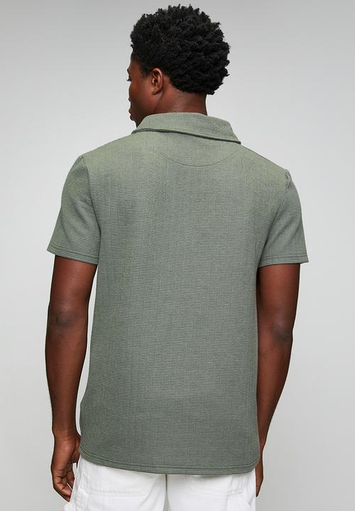 Brave Soul - COLLARED NECK GOLFER - WASHED SAGE