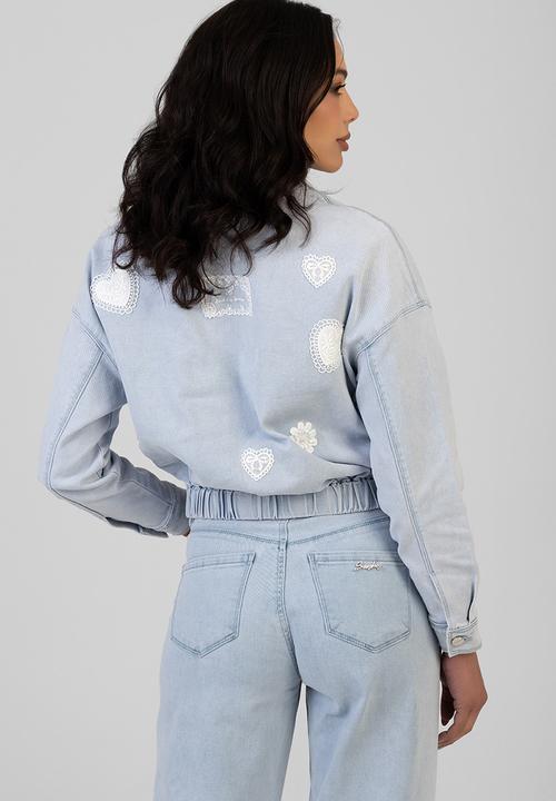 SISSY BOY - Kiera Denim Bomber Jacket - Light Vintage
