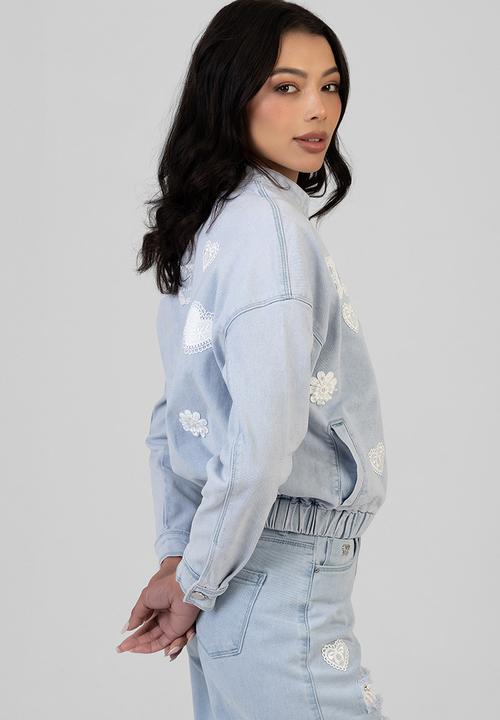 SISSY BOY - Kiera Denim Bomber Jacket - Light Vintage