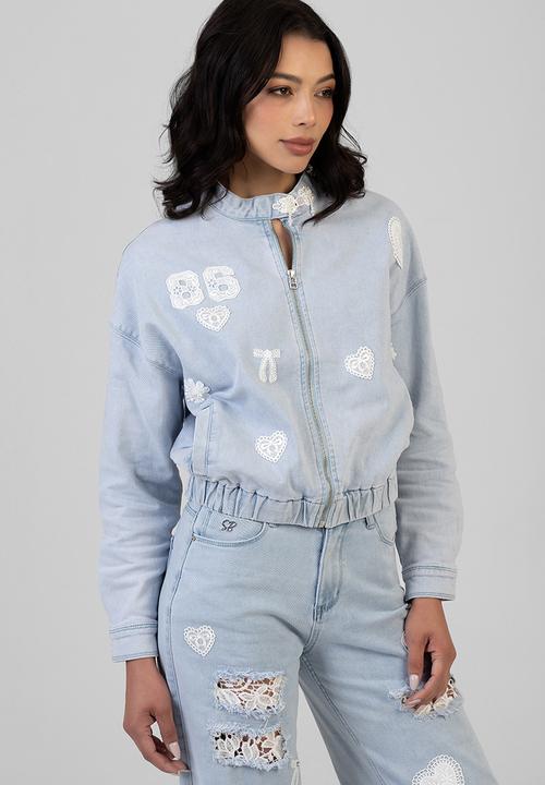 SISSY BOY - Kiera Denim Bomber Jacket - Light Vintage