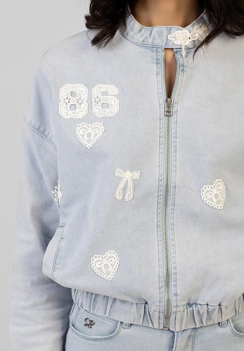 SISSY BOY - Kiera Denim Bomber Jacket - Light Vintage