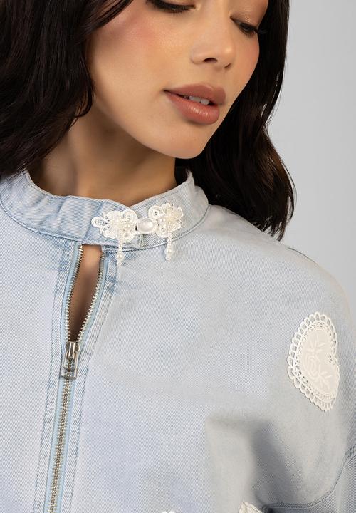 SISSY BOY - Kiera Denim Bomber Jacket - Light Vintage